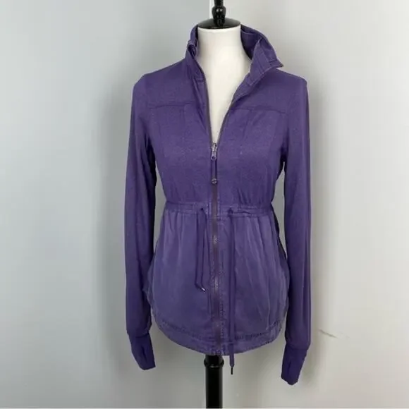 Lululemon Inner Peace Reversible Jacket Concord Grape Sz 6 Full Zip - Picture 11 of 15